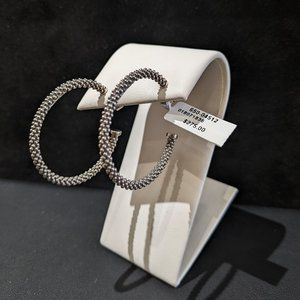 LAGOS Sterling Silver Signature Caviar Hoop earrings